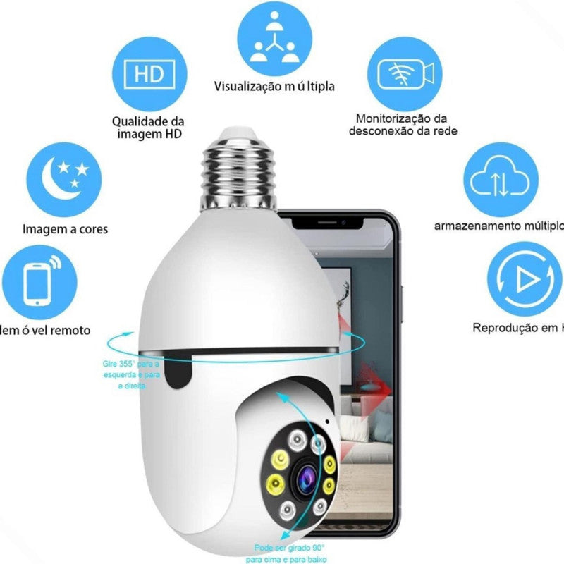 Foco Camara Wifi 360° Smart